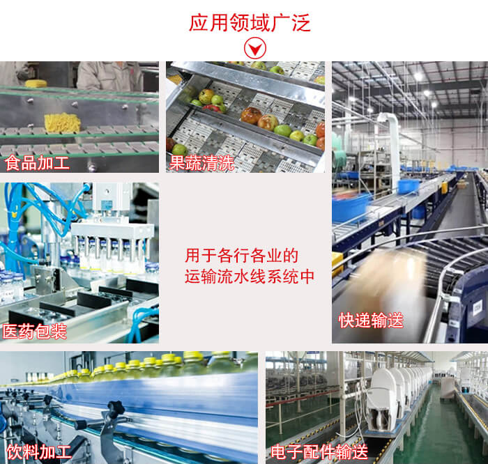 鏈板輸送機適用行業：食品加工，果蔬清洗等行業